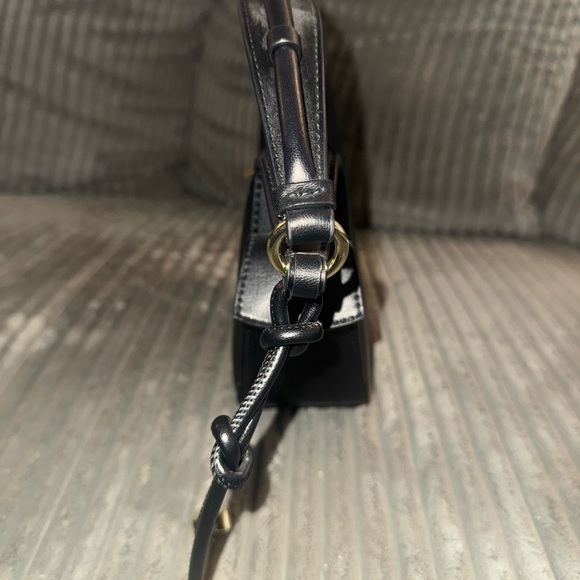 Ganni Black Leather Shoulder Bag - Picture 5 of 6